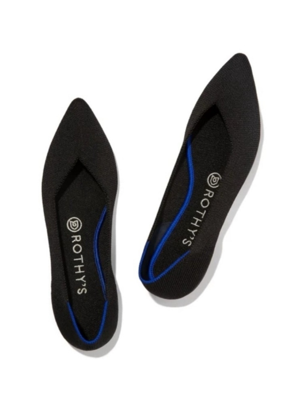 ROTHYS The Point Black Classic Ballet Flat Shoes Sz 10
